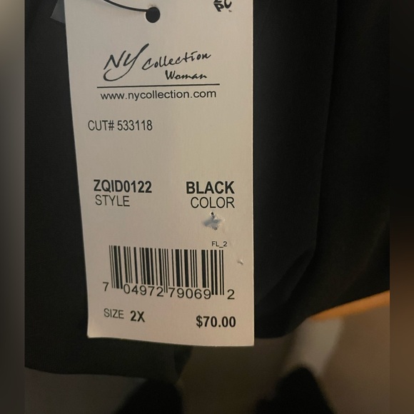 NY Collection Maxi Long Party Prom Dress Sleeveless Black Size 2X New With Tags - Picture 4 of 8